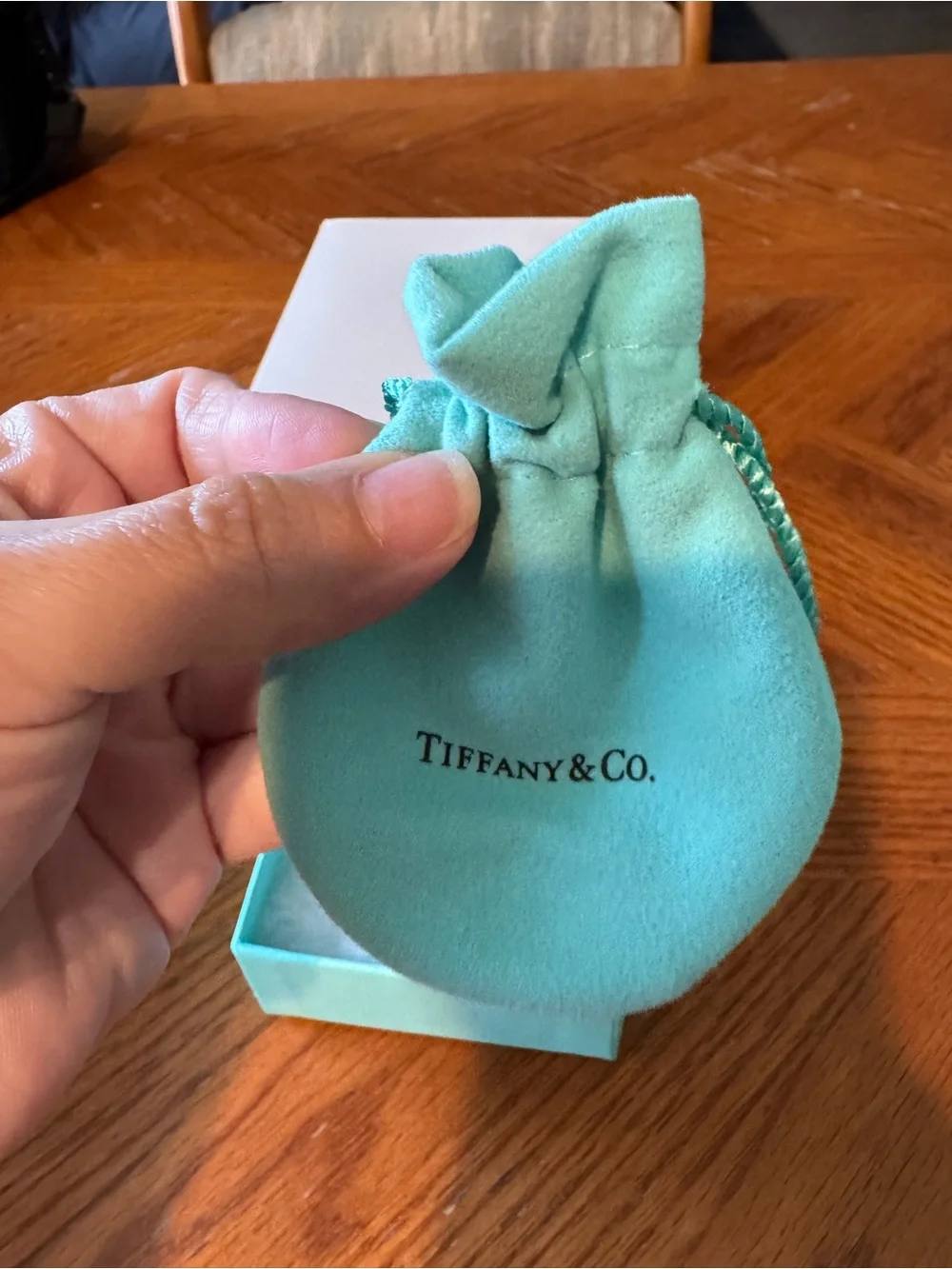 Tiffany & Co. Signature Blue Box & Drawstring Pouch